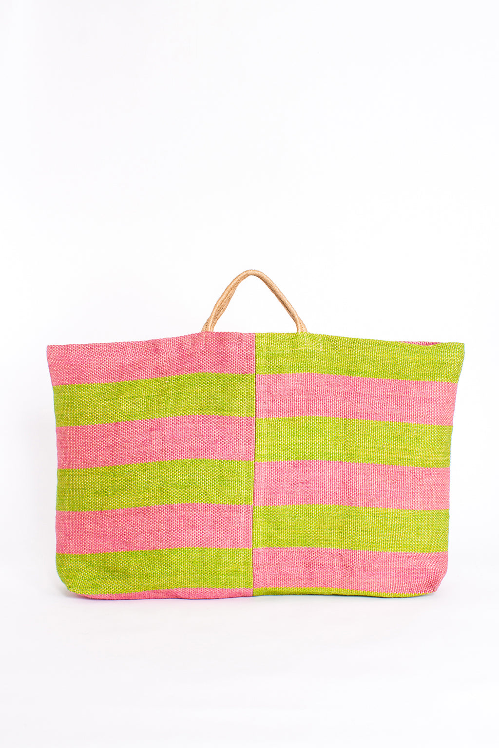 ARDDUN EXCLUSIVE – EXTRA LARGE JUTE HOLD-ALL – PINK/GREEN